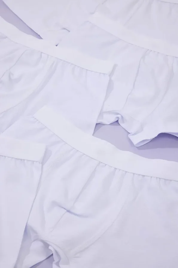 Trendyolmilla Kids White 5-Pack Boys Cotton Stretch Boxer Briefs