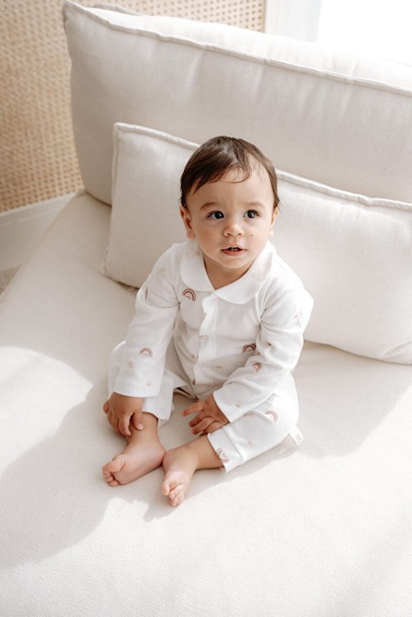 TBA COLLECTION Interlock Baby Romper | Boho Rainbow