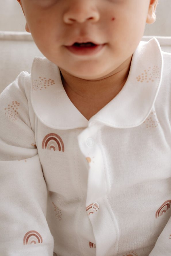 TBA COLLECTION Interlock Baby Romper | Boho Rainbow