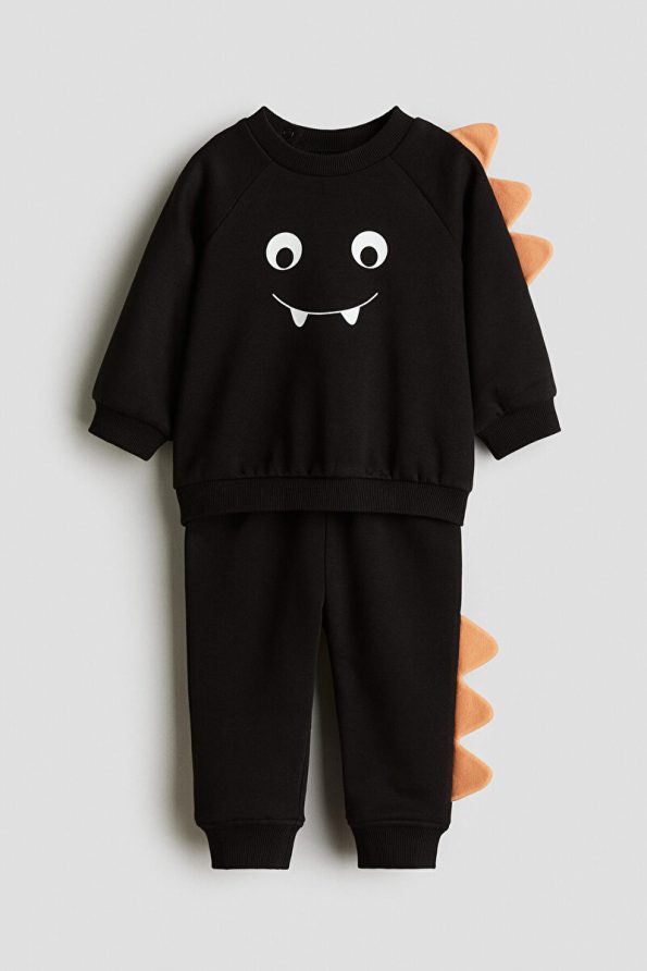 H&M 2-Piece Appliqué Sweatshirt Set