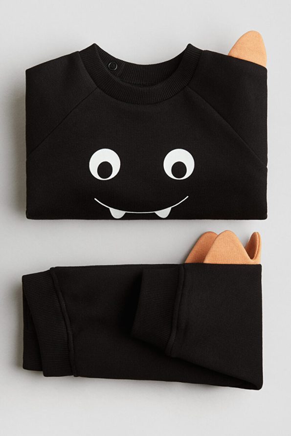 H&M 2-Piece Appliqué Sweatshirt Set
