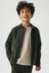 H&M Ribbed Velour Shirt Jacket
