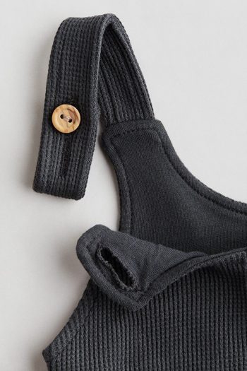 H&M Honeycomb Textured Cotton Romper
