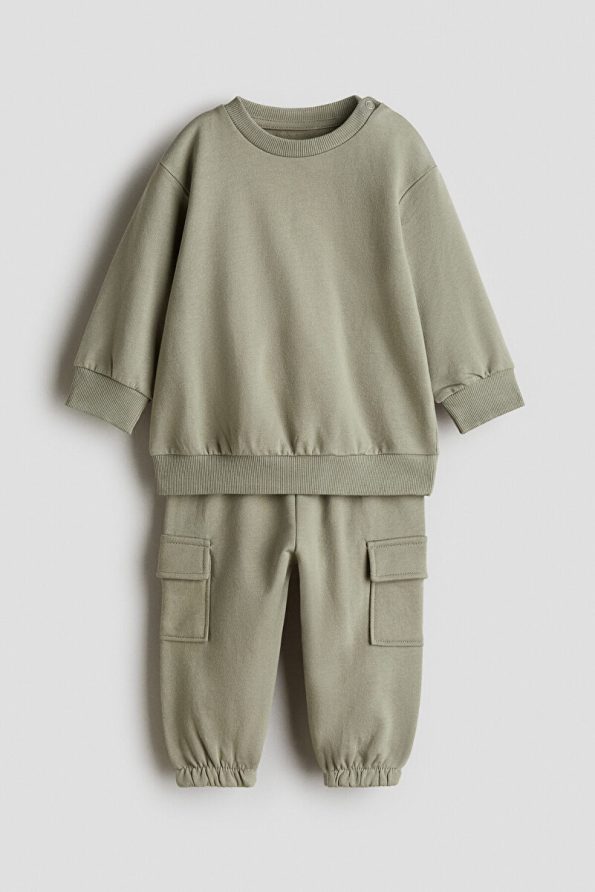H&M 2-Piece Fleece Lined Sweatshirt Set