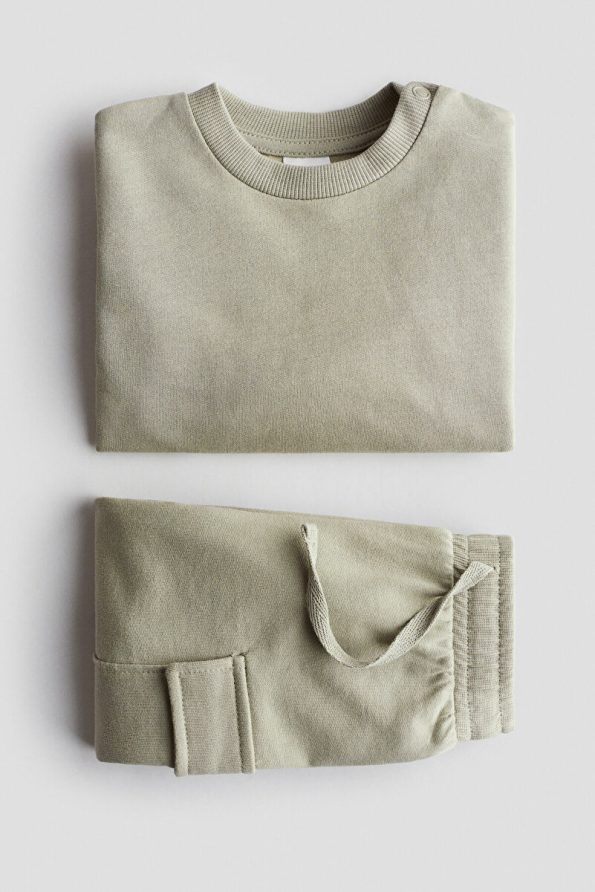 H&M 2-Piece Fleece Lined Sweatshirt Set