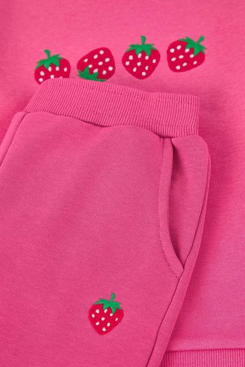 Trendyolmilla Kids Dark Pink Printed Girls' Short Set