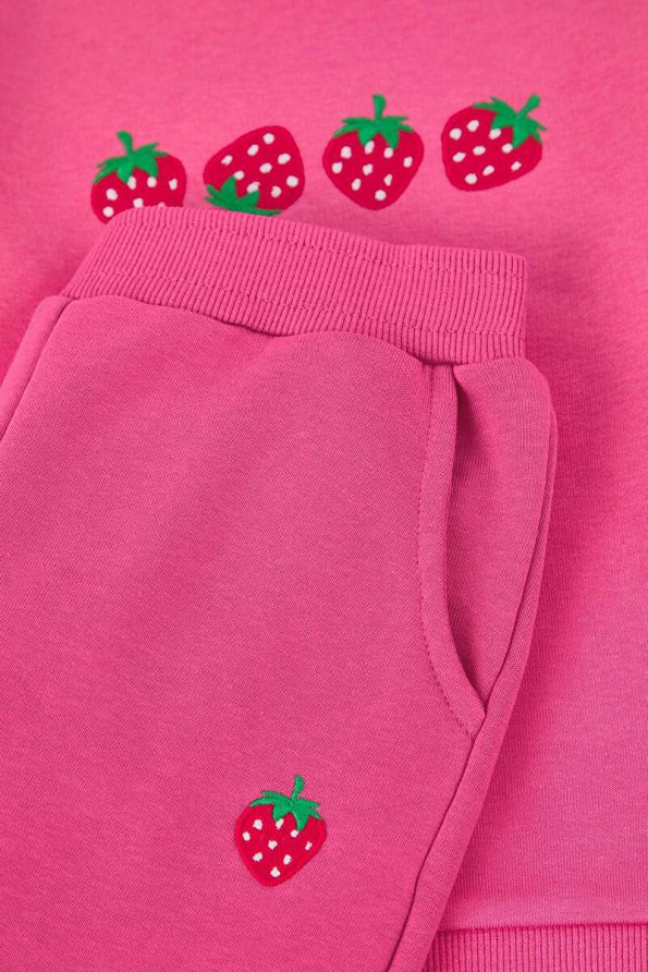 Trendyolmilla Kids Dark Pink Printed Girls' Short Set
