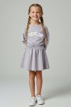 Trendyolmilla Kids Grey Slogan Printed A-line Dress for Girls