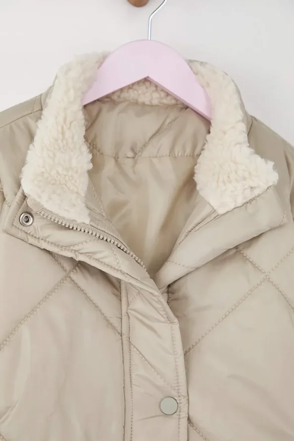 Trendyolmilla Kids Stone Girl's Straight Collar Regular Jacket
