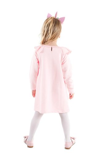 Denokids Cowcorn Pink Girl's Dress