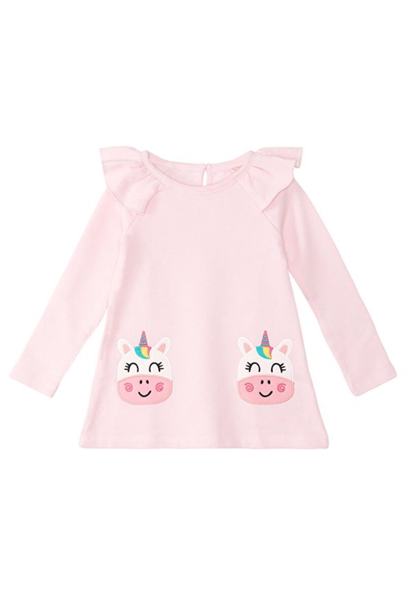 Denokids Cowcorn Pink Girl's Dress