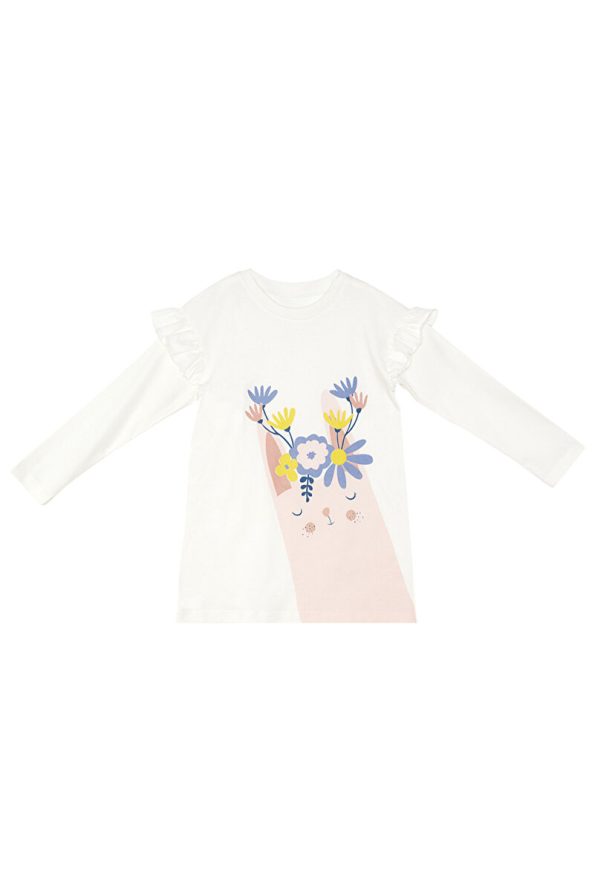 Floral Bunny Girl Velvet Leggings and Tunic Set