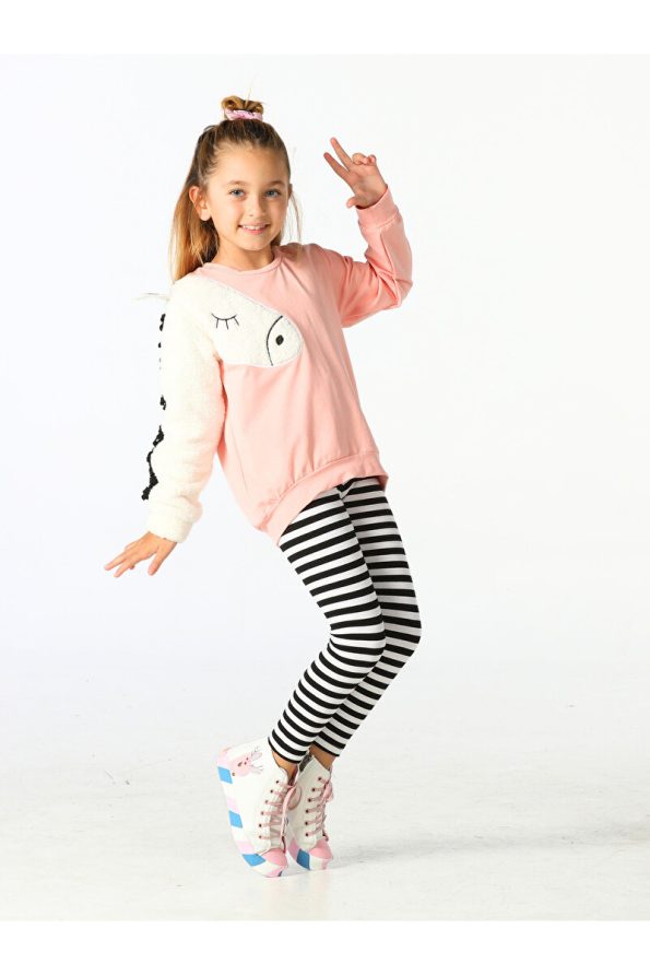 Casabony Unicorn Sleeve Soft Sweatpants Set Size: 9 Years