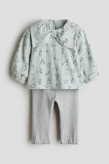H&M 2-Piece Blouse and Leggings Set