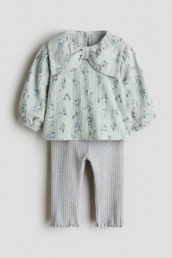 H&M 2-Piece Blouse and Leggings Set