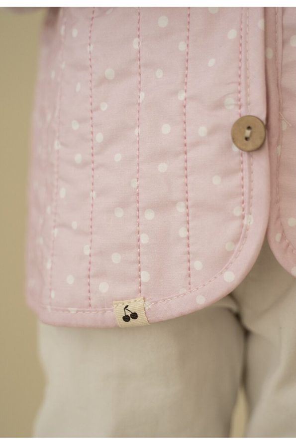 Cherry Kids Pink Polka Dot Baby Vest