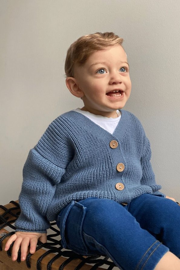 Babily Knit Baby Cardigan - Flexible Unisex Oversized, 0-5 Years