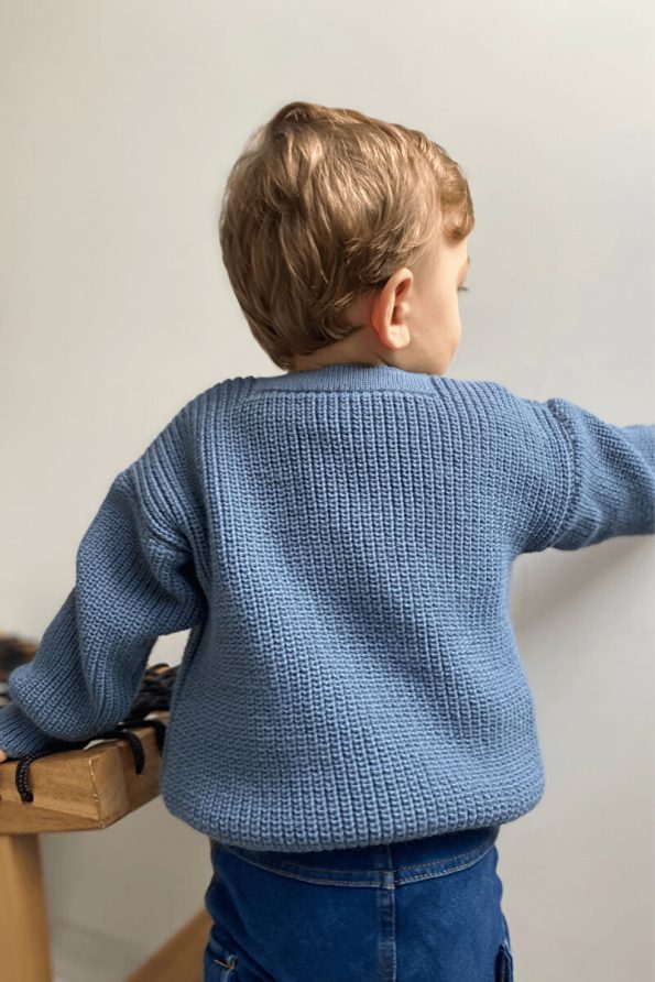 Babily Knit Baby Cardigan - Flexible Unisex Oversized, 0-5 Years