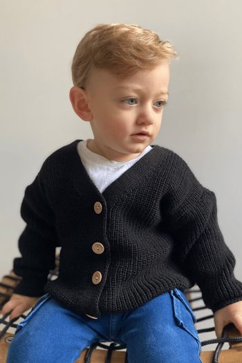 Babily Knitted Baby Cardigan - Flexible Unisex Oversized, Ages 0-5