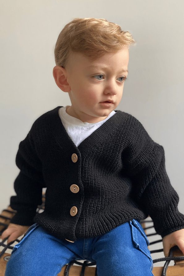 Babily Knitted Baby Cardigan - Flexible Unisex Oversized, Ages 0-5