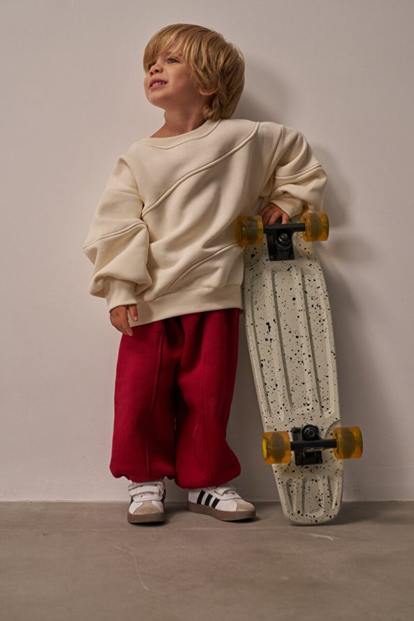 Oh La La Koala For Little Ones Burgundy Stitch Detail Tracksuit