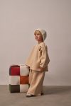 Oh La La Koala Beige Asymmetrical Detail Top and Bottom Set for Kids