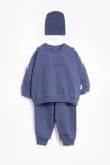 Vauva 3-Piece Baby Tracksuit Set with Hat – Soft Cotton Fabric