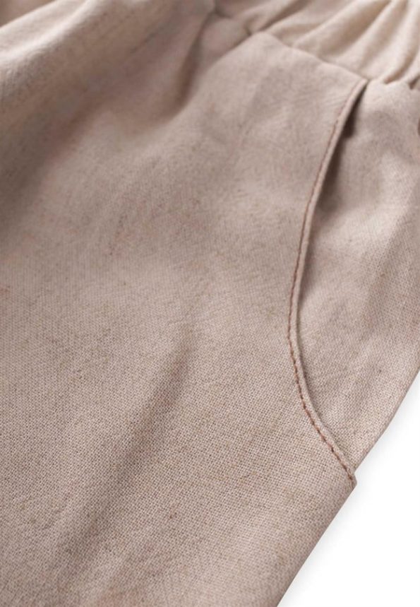 Elastic Cuff Cargo Pants for Kids 2-7 Years Natural