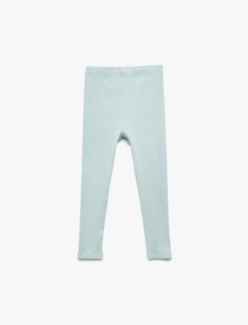 Girls' Cotton Elastic Waistband Basic Long Leggings