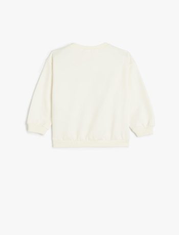 Girls' Cotton Long Sleeve New York Print Sweatshirt