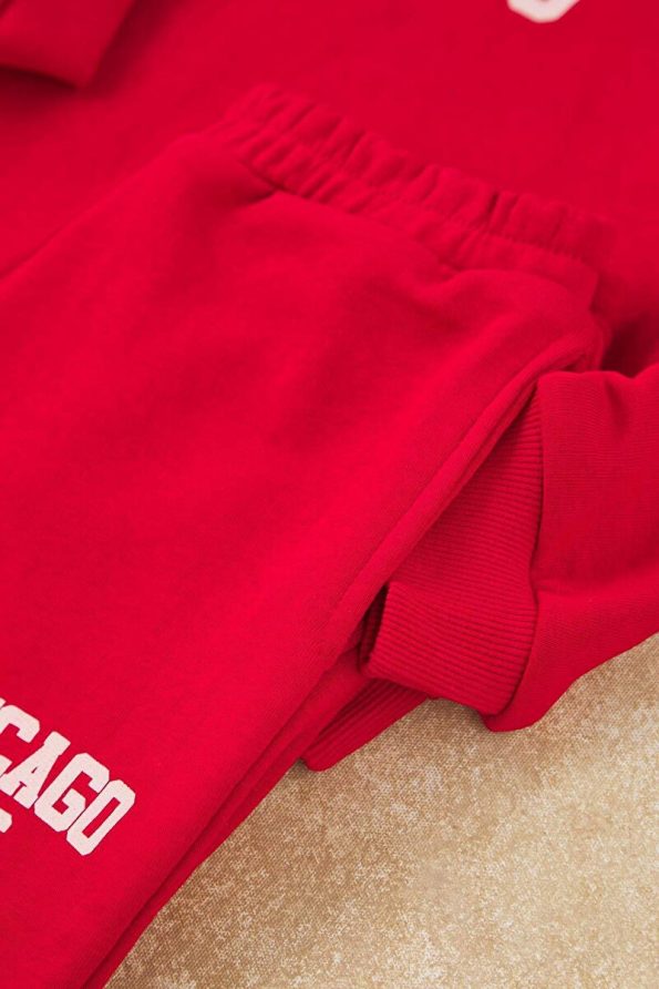 Trendyolmilla Kids Red Unisex Cotton Hoodie Set