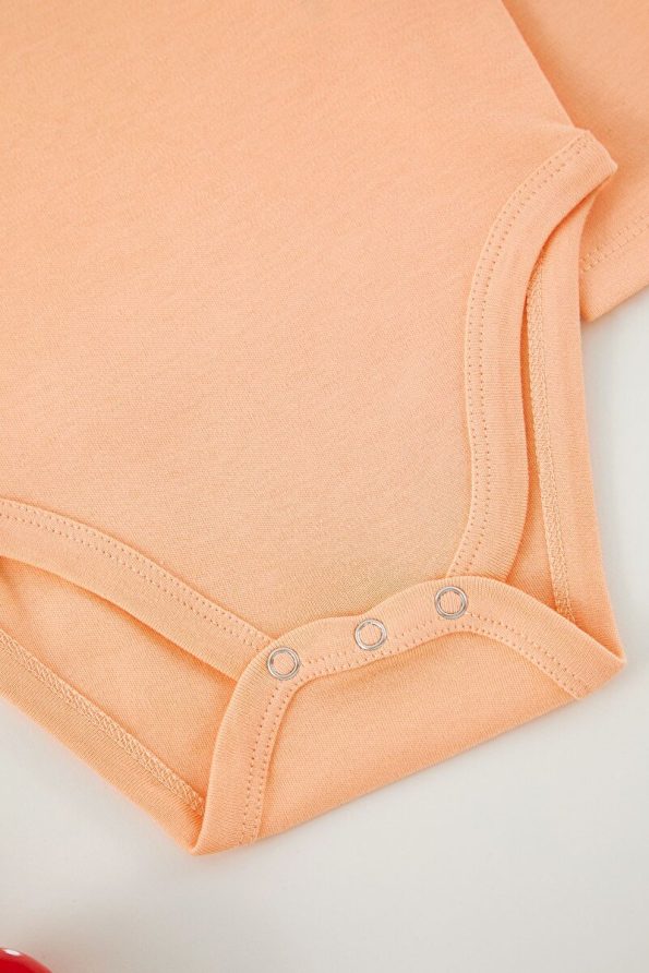 Trendyolmilla Kids Salmon Ruffle Detail Long Sleeve Bodysuit