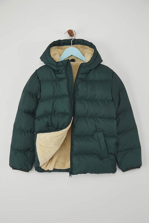 Trendyolmilla Kids Green Unisex Hooded Jacket
