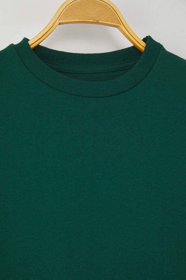 Trendyolmilla Kids Emerald Green Boys 100% Cotton Printed Regular Knit T-Shirt