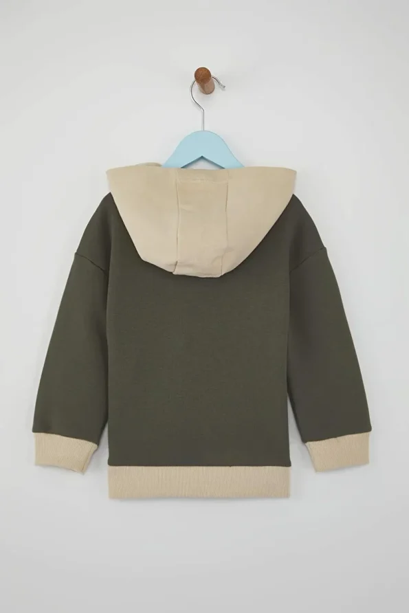 Trendyolmilla Kids Green Cotton Hoodie for Boys