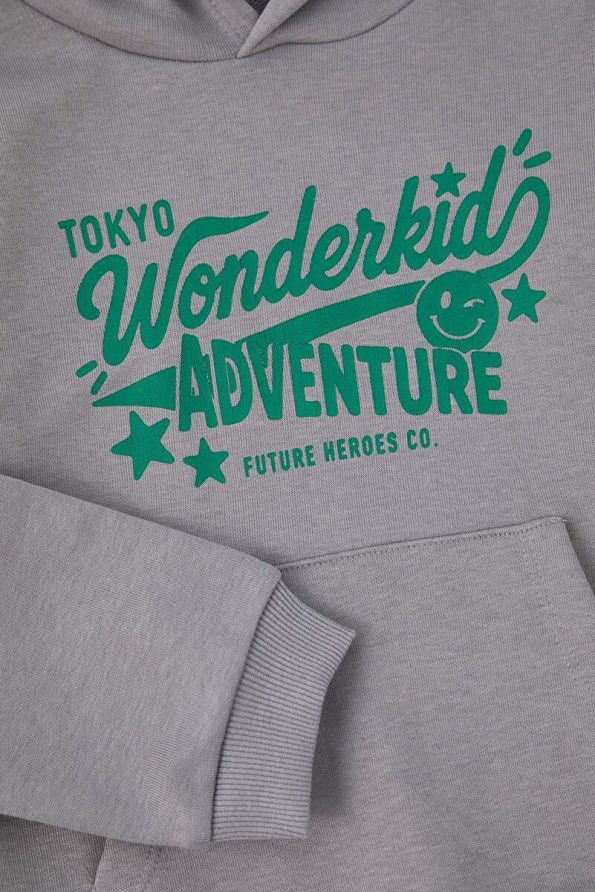 Trendyolmilla Kids Gray Cotton Hoodie Set for Boys