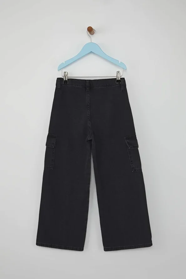 Trendyolmilla Kids Black Flare Denim Jeans for Girls