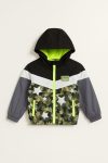 Boys' Hooded Camouflage Printed Windbreaker Jacket