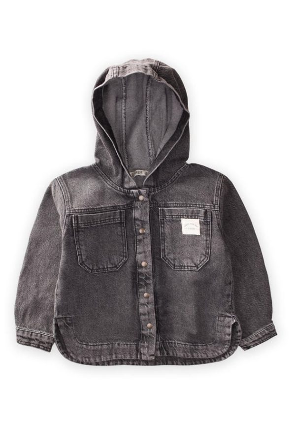 Hooded Denim Jacket 2-7 Years Black