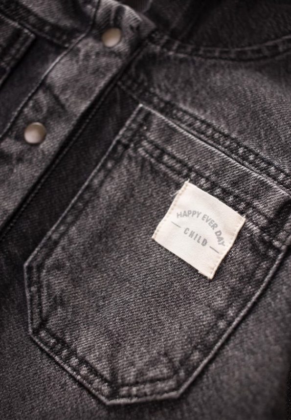 Hooded Denim Jacket 2-7 Years Black