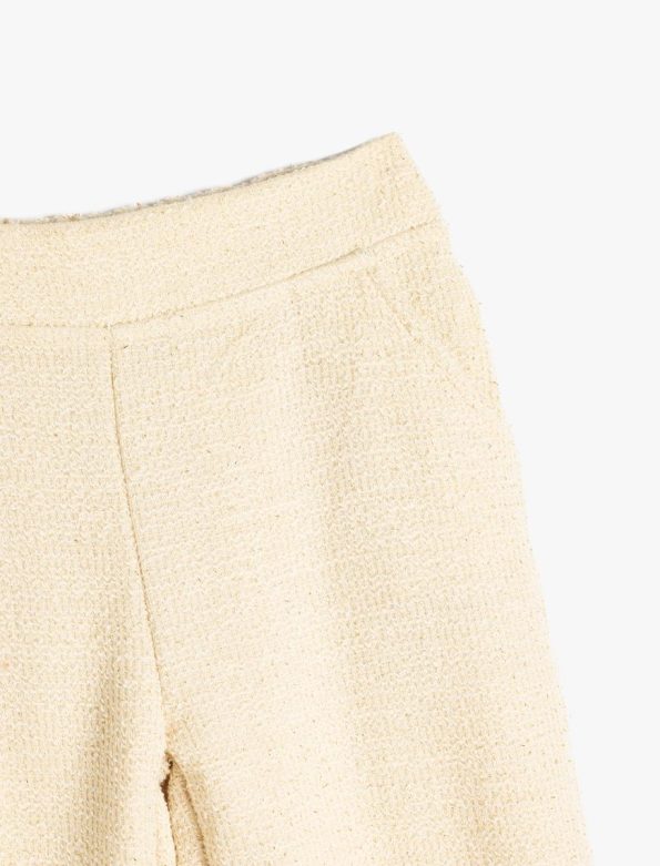 Girls' Cotton Wide-Leg Trousers with Elastic Waist