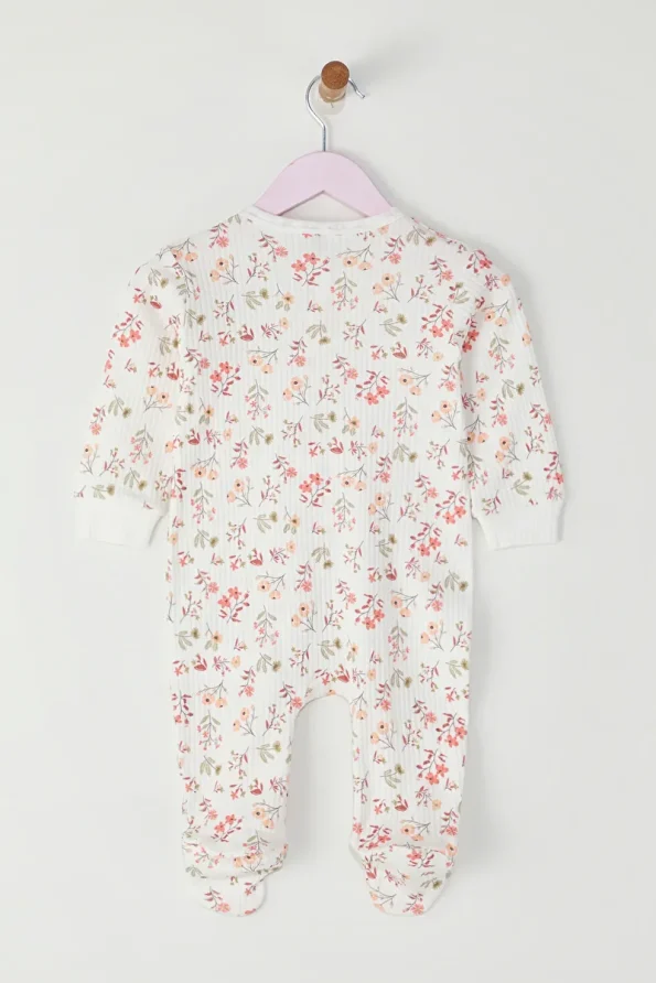 Trendyolmilla Kids Ivory Cotton Printed Long Sleeve Romper