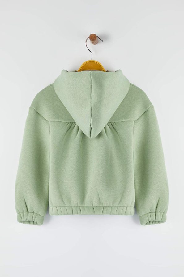 Trendyolmilla Kids Mint Printed Cotton Hoodie for Girls