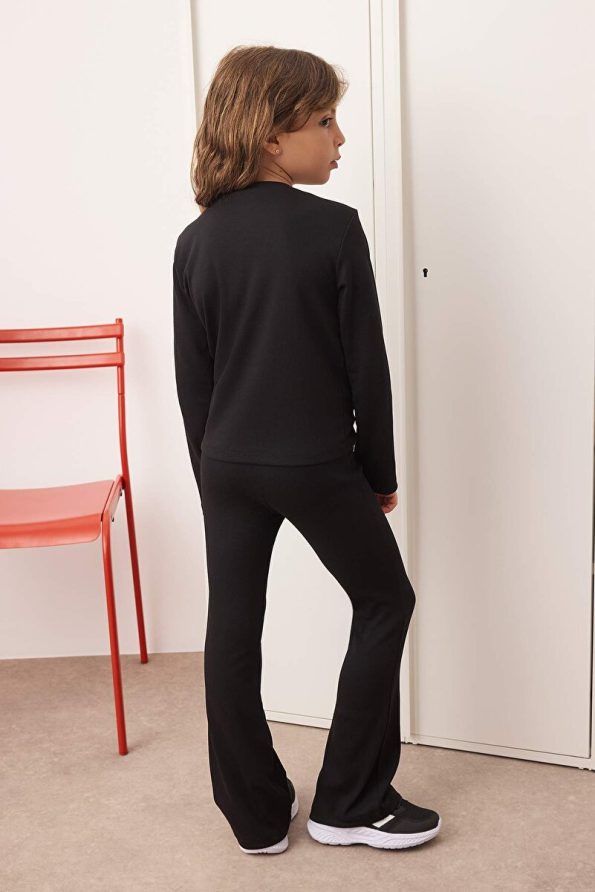 Trendyolmilla Kids Black Girls' Crew Neck Knit Set