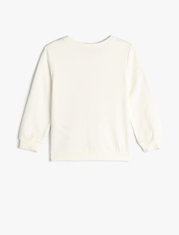 Girls' Baby Sweatshirt with Rabbit Print and Sequins