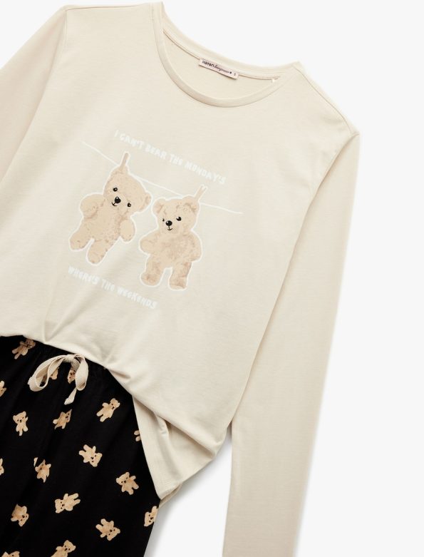Bear Printed Pajama Set