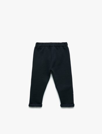 Baby Boy Fleece-Lined Cuffed Button-Up Sweatpants