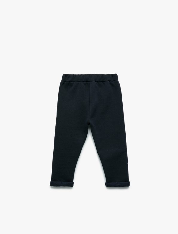 Baby Boy Fleece-Lined Cuffed Button-Up Sweatpants