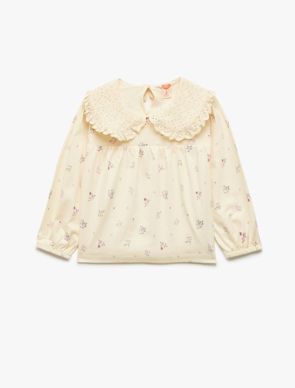 Baby Girl Peter Pan Neck T-Shirt