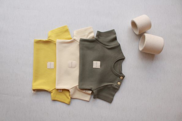 3-Pack Basic Short Sleeve Snap Bodysuit Model 8
